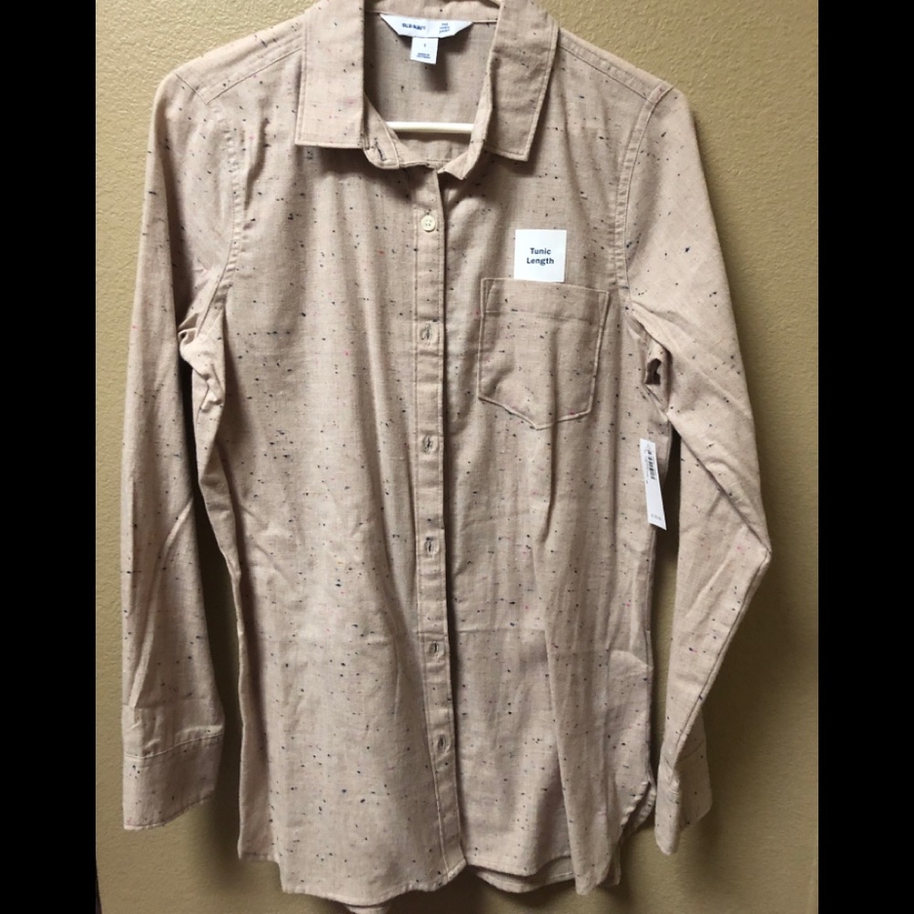 Old Navy multi colored tunic length button up